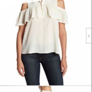 Harlow & Graham Ruffled Off Shoulder Blouse Medium